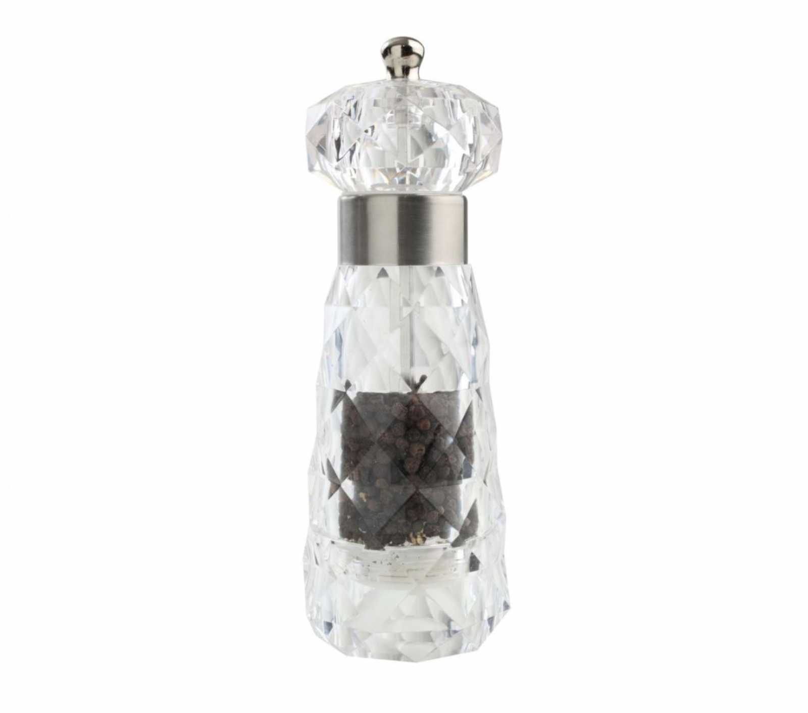 product image - Млин для перцю T&G DIAMOND, висота 18 см, прозорий