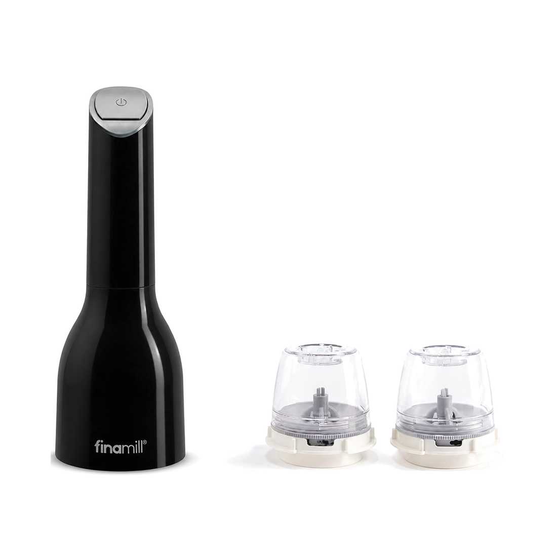 product image - Млин для спецій + 2 змінних пода FinaMill Standart, чорний