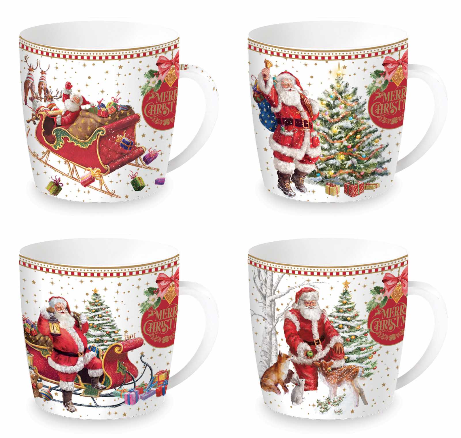 product image - Кухоль порцеляновий Easy Life CHRISTMAS MEMORIES, об'єм 0,35 л, білий з малюнком, в асортименті