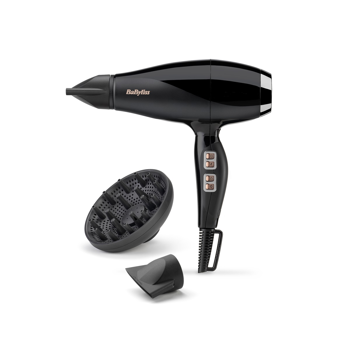 product image - Фен BaByliss Air Power Pro 2300, потужність 2300 Вт, чорний з рожевим