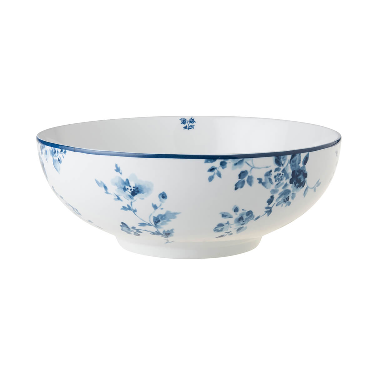 product image - Салатник порцеляновий Laura Ashley BLUEPRINT, 23 см, білий з синіми трояндами