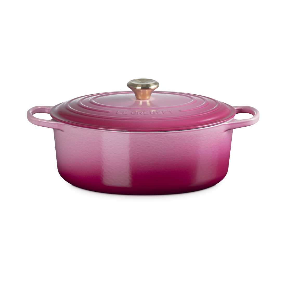 product image - Каструля овальна чавунна з кришкою Le Creuset Cast Iron Berry, об'єм 6,3 л, діаметр 31 см