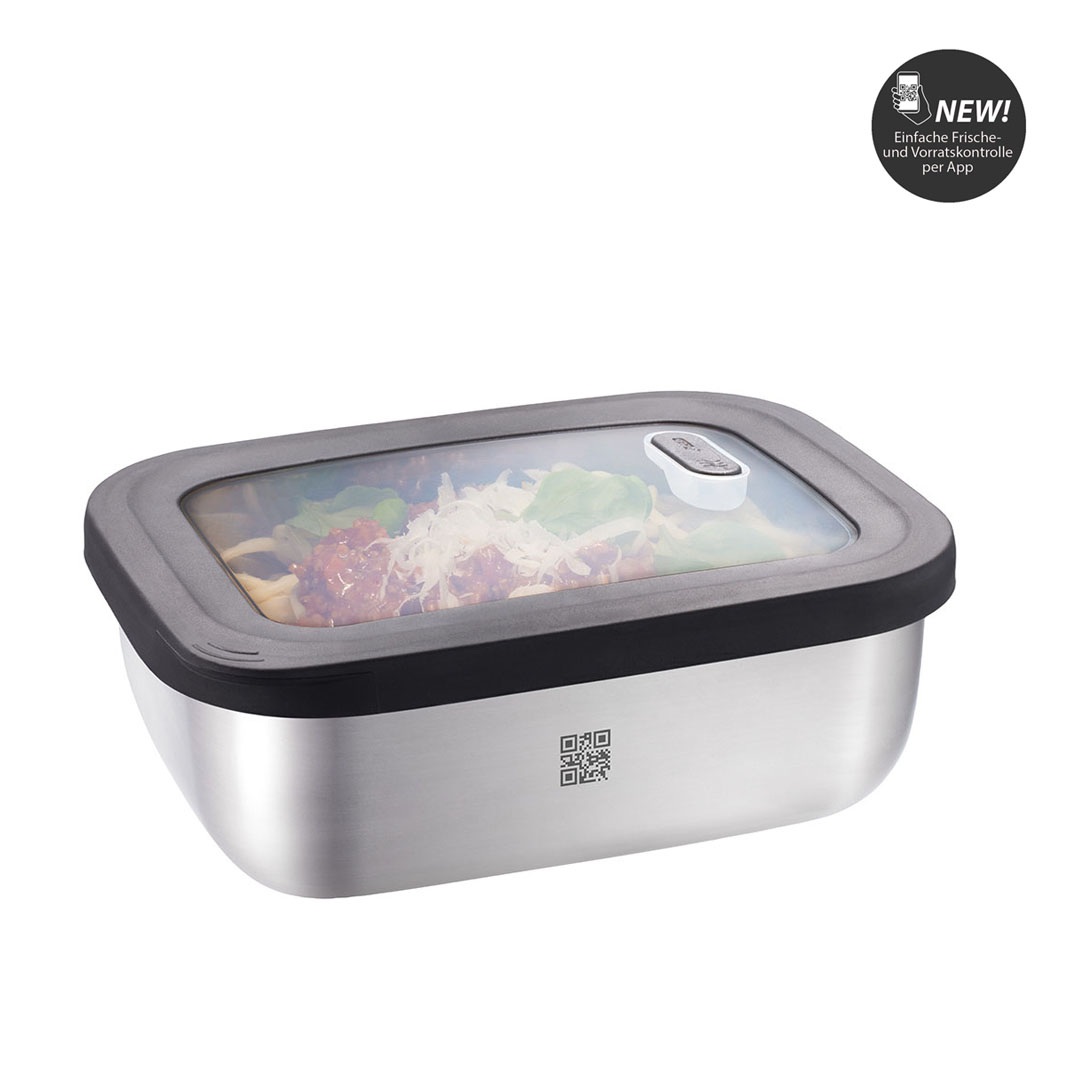 product image - Контейнер для зберігання продуктів GEFU PROVIDO, об'єм 1,3 л, сріблястий