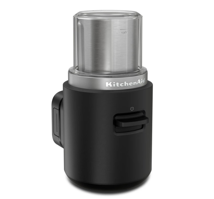 product image - Кавомолка бездротова з акумулятором KitchenAid GO, 26,3 х12, 7х20, 3 см, чорний матовий