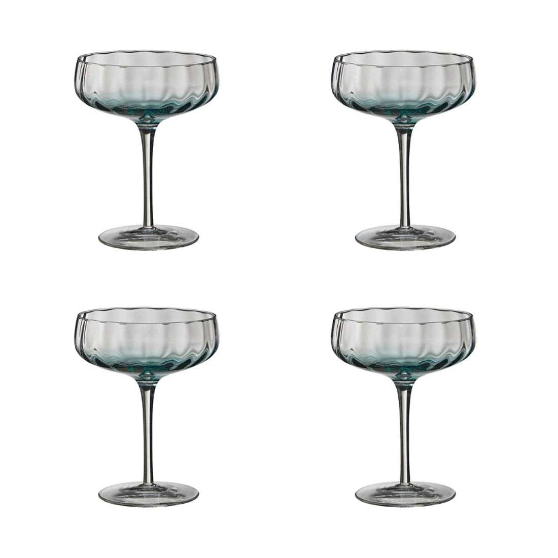 product image - Набір келихів для шампанського Aida SOHOLM SONJA, об'єм 0,3 л, бензиновий синій, 4 шт