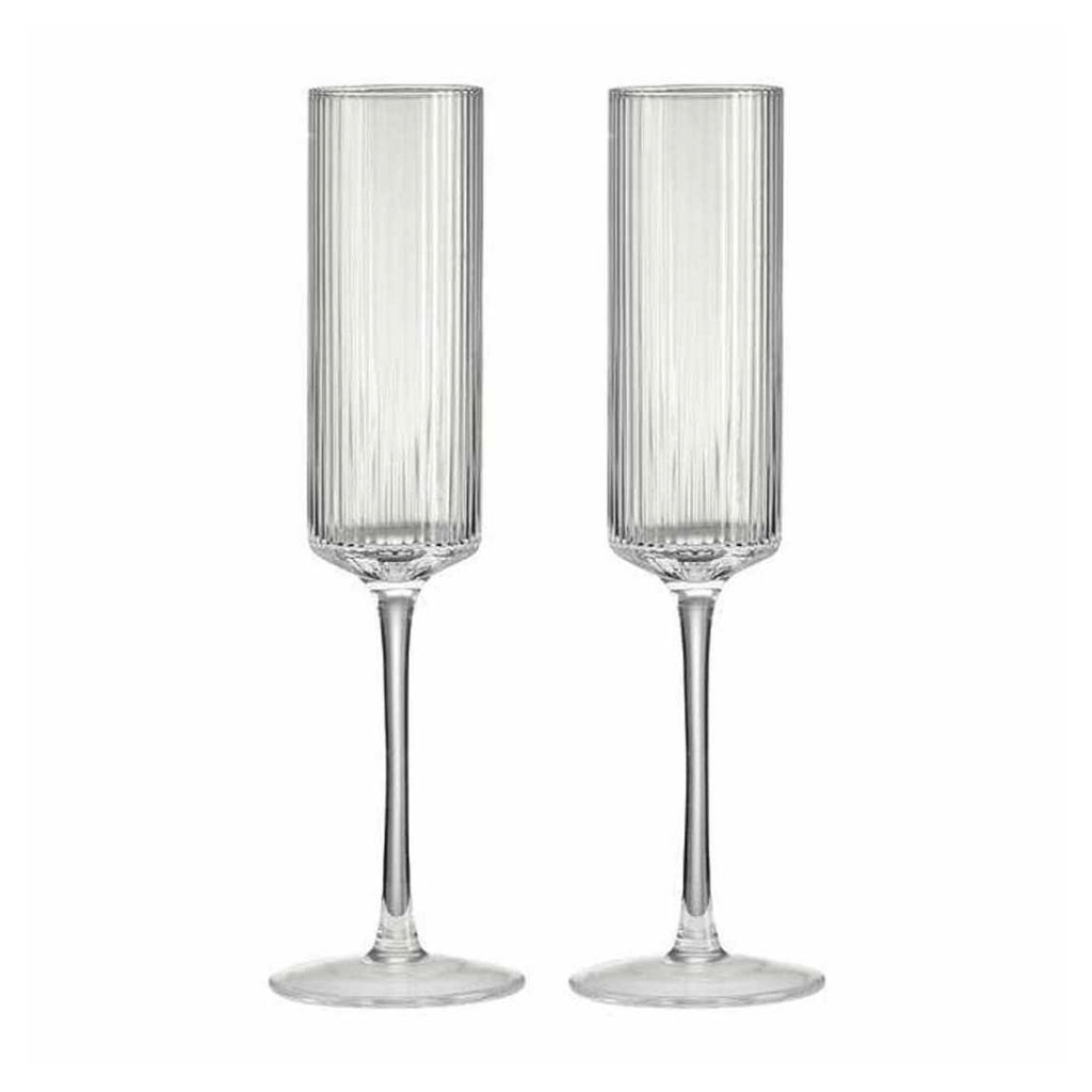 product image - Набір келихів для шампанського Pozzi Milano MODERN CLASSIC, об'єм 0,2 л, прозорий, 2 шт.