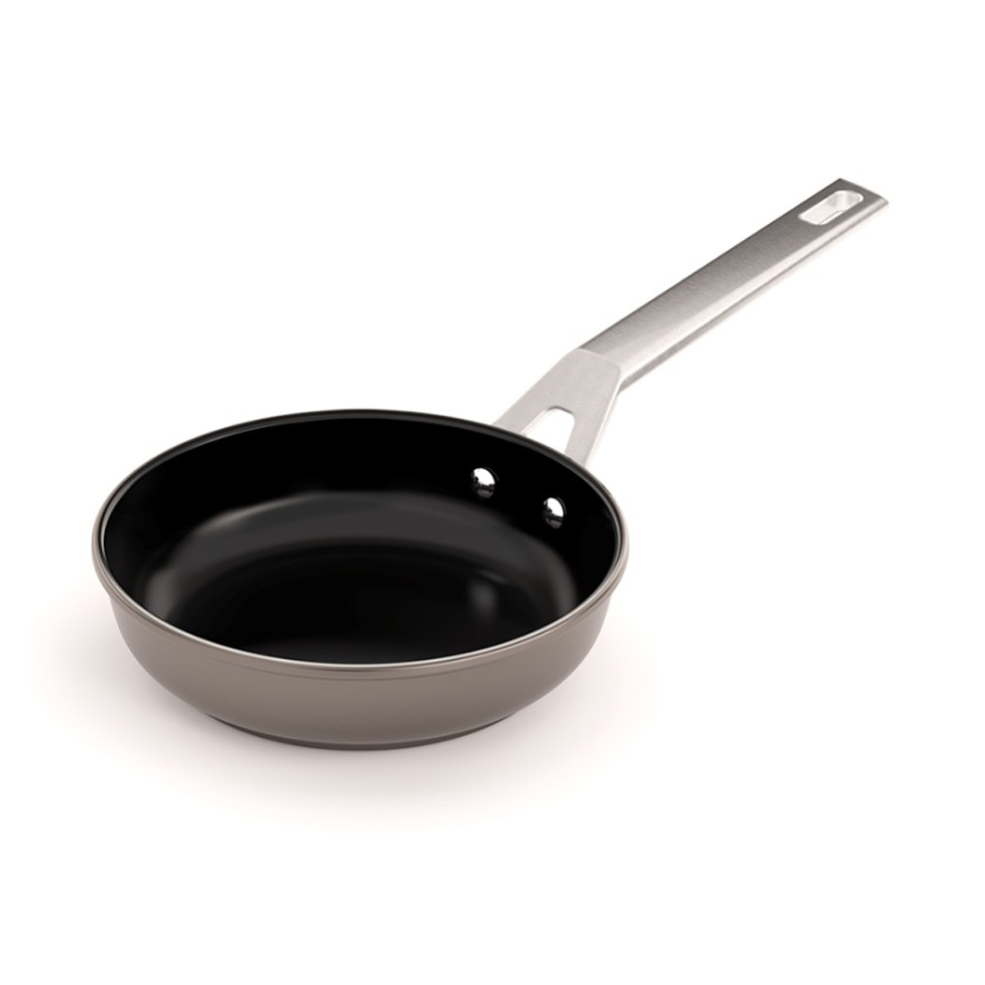 product image - Сковорода з антипригарним покриттям Valira Aire Ceramic, діаметр 20 см, сріблясто-чорний