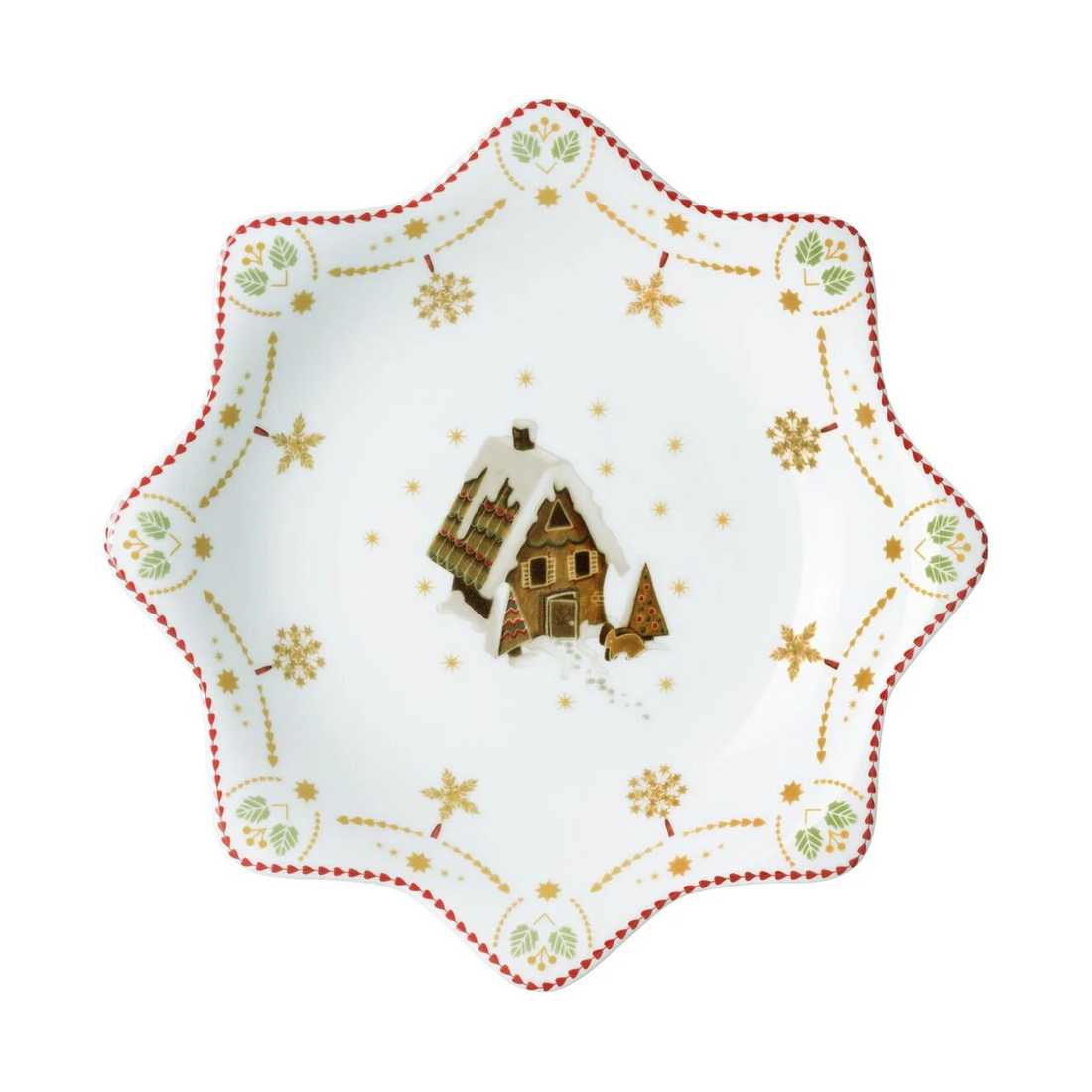 product image - Блюдо фигурное Hutschenreuther CHRISTMAS LOVE, диаметр 25 см, белый с рисунком