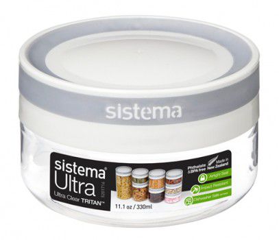 product image - Контейнер харчовий для зберігання Sistema ULTRA, об'єм 0,33 л, 6,3х10х10 см, прозорий