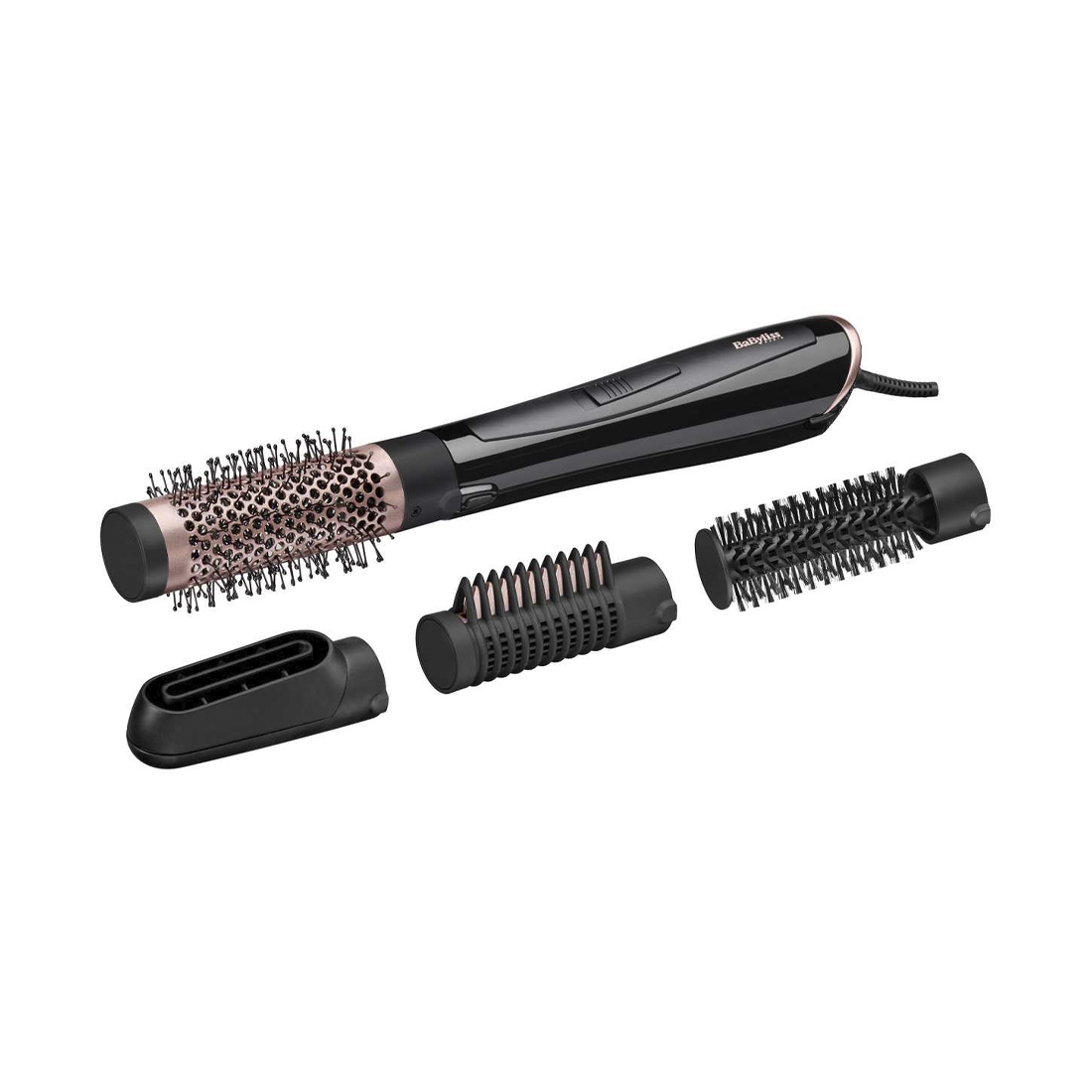 product image - Фен-щітка BaByliss Repfect Finish, потужність 1000 Вт, чорний з рожевим