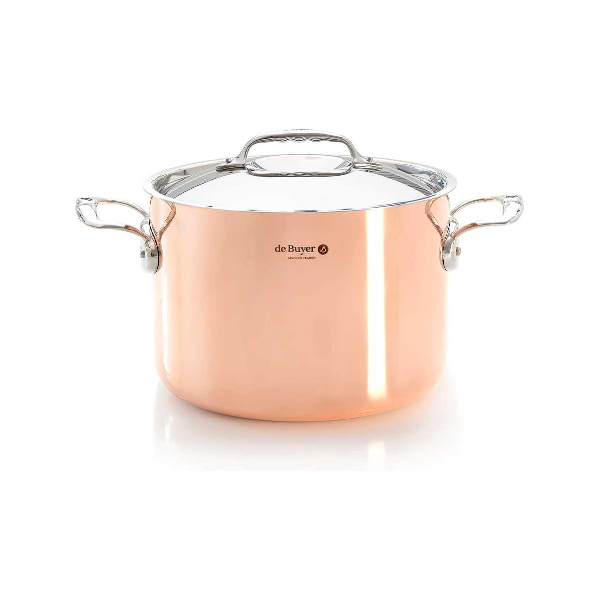 product image - Каструля висока з кришкою de Buyer Prima Matera, діаметр 24 см, мідний