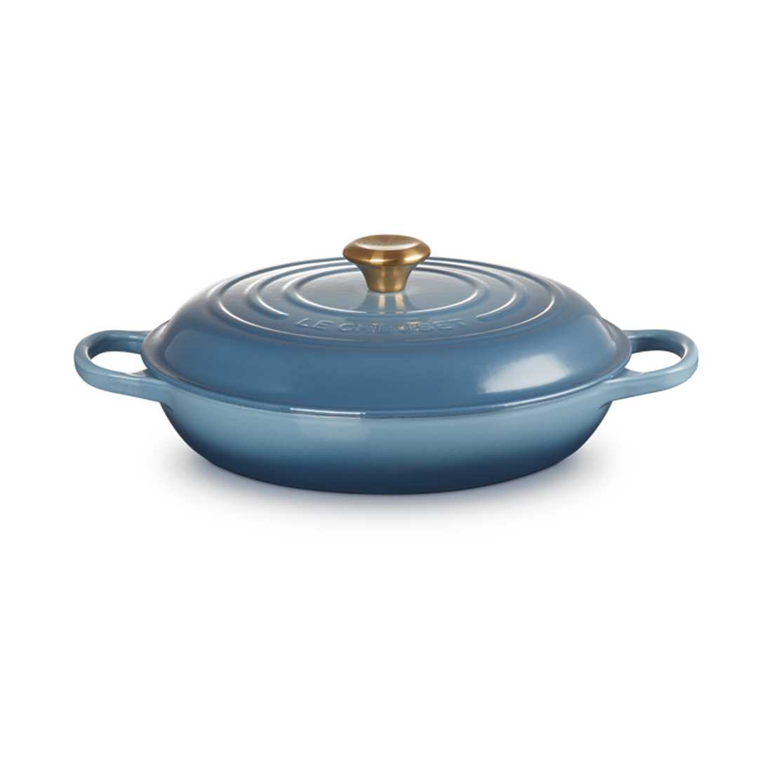 product image - Каструля низька Le Creuset CAST IRON, об'єм 3,5 л, діаметр 30 см, блакитний