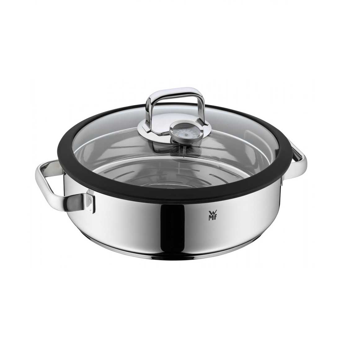product image - Жаровня/пароварка зі скляною кришкою WMF Vitalis, діаметр 28 см, об'єм 5 л, сріблястий