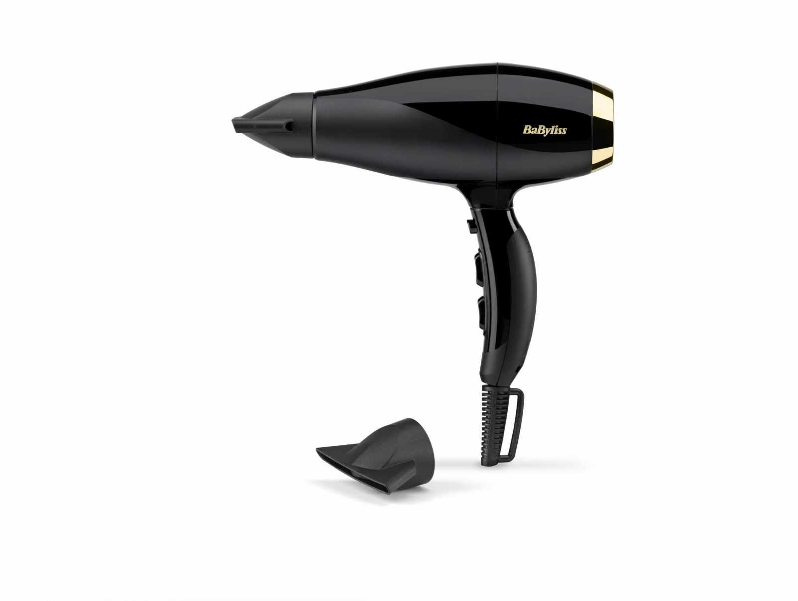 product image - Фен BaByliss Super Pro 2000, потужність 2300 Вт, чорний із золотистим
