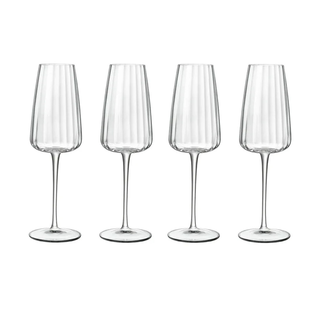 product image - Набір келихів для просеко Luigi Bormioli Optica, об'єм 0,21 л, прозорий, 4 шт