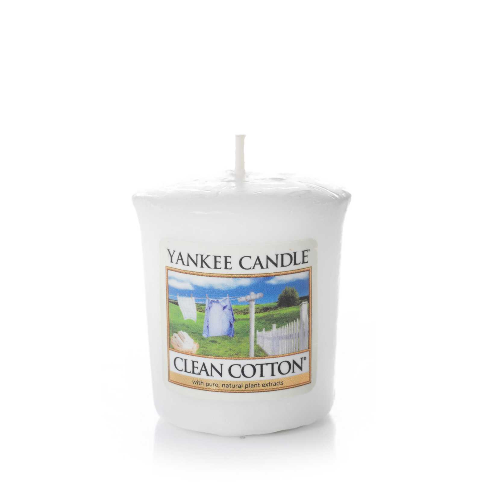 product image - Свічка-вотиви Yankee Candle CLEAN COTTON, з ароматом свіжості