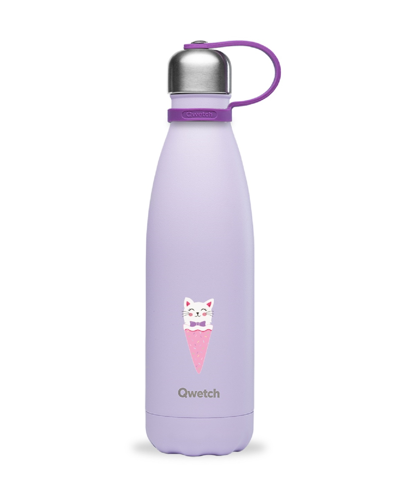 product image - Термопляшка Qwetch KIDS, об'єм 0,5 л, світло-фіолетовий
