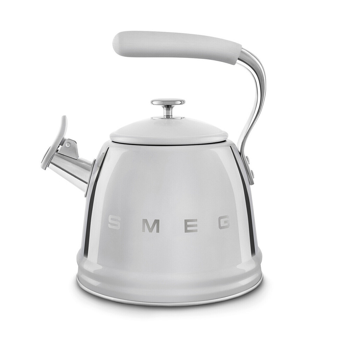 product image - Чайник со свистком Smeg 50'S STYLE, объем 2,3 л, серебристый