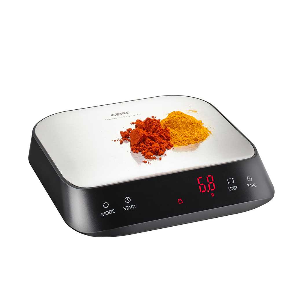 product image - Весы электронные GEFU PREZISO, размеры 16,4 х 15,5 х 3 см, черный
