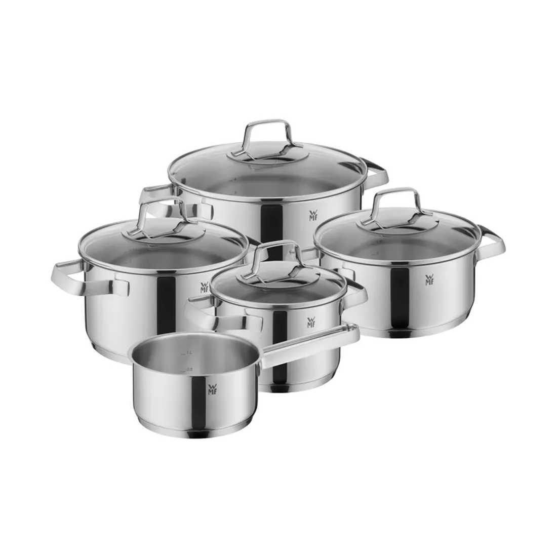 product image - Набір каструль з кришками WMF Belmonte, сріблястий, 5 шт