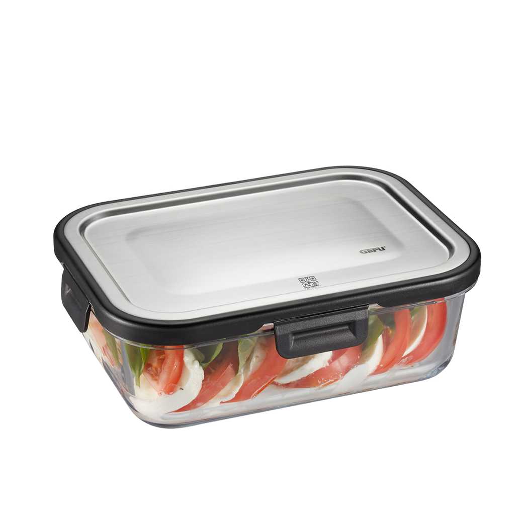 product image - Контейнер для хранения продуктов GEFU MILO, размеры 20,8 х 15,6 х 7 см, объем 1 л, прозрачный