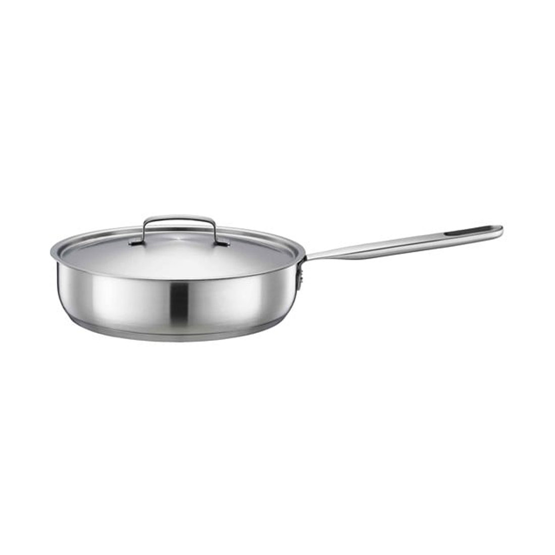 product image - Сотейник з кришкою та антипригарним покриттям Fiskars All Steel, діаметр 26 см, сріблясто-сірий