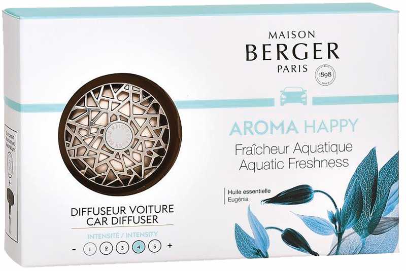 product image - Дифузор в машину з картриджем Aroma Aquatic Freshness Maison Berger, сріблястий