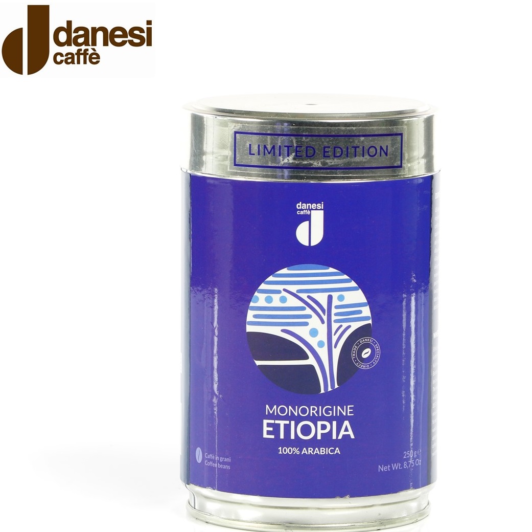 product image - Кава мелена Danesi Monorigine Etiopia, 0,25 кг, жерстяна банка, синій