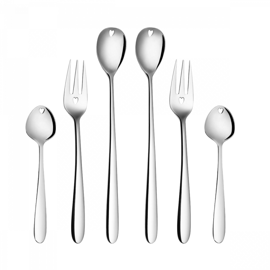 product image - Набір для десерту Sola Switzerland ALPHA LOVE CUTLERY, 6 предметів