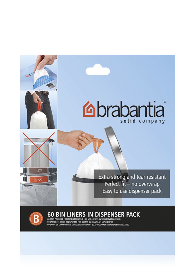 product image - Набір сміттєвих пакетів Brabantia (5 л), "В" 60 шт.