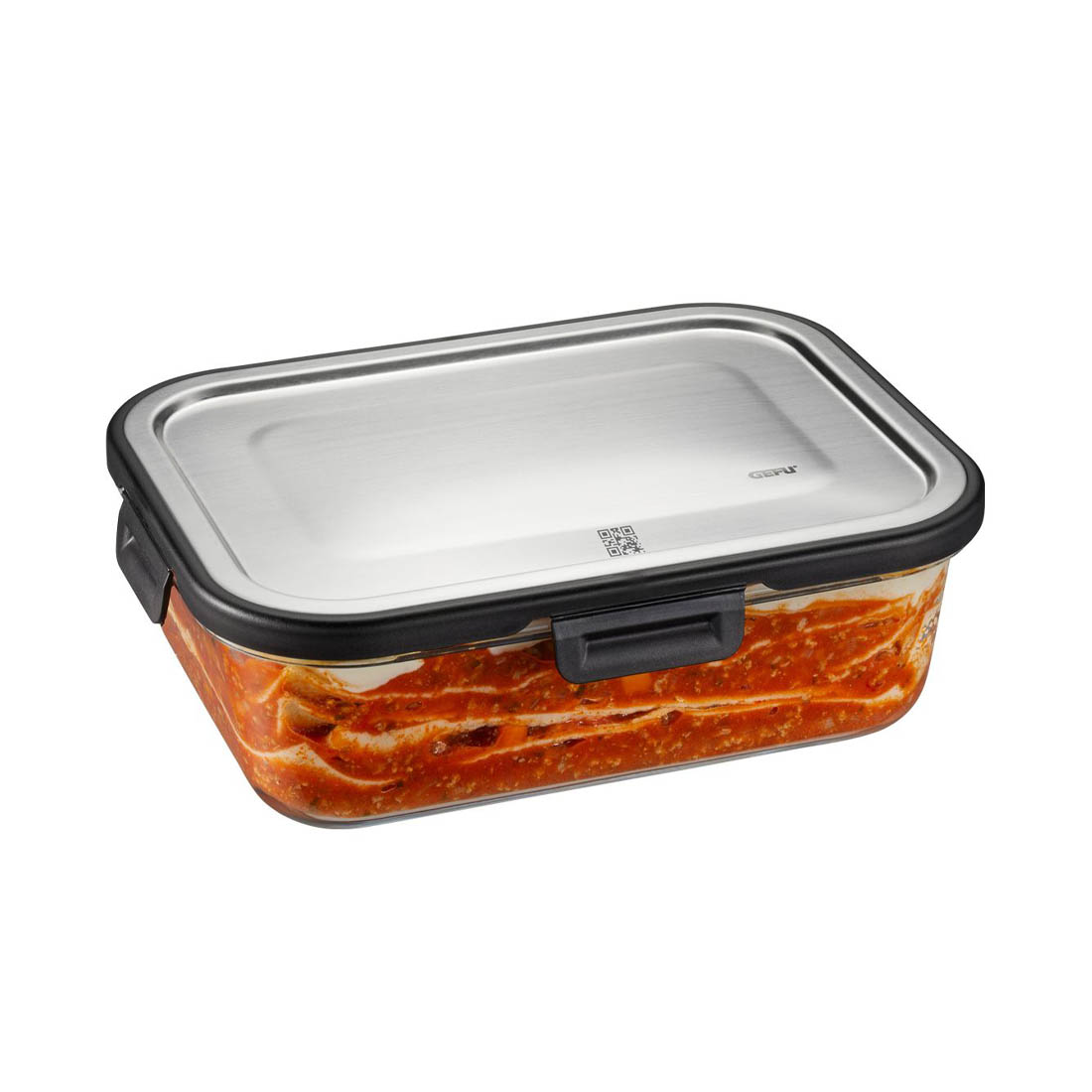 product image - Контейнер для зберігання продуктів GEFU MILO, розміри 23,2 х 17,6 х 7,5 см, об'єм 1,5 л, прозорий