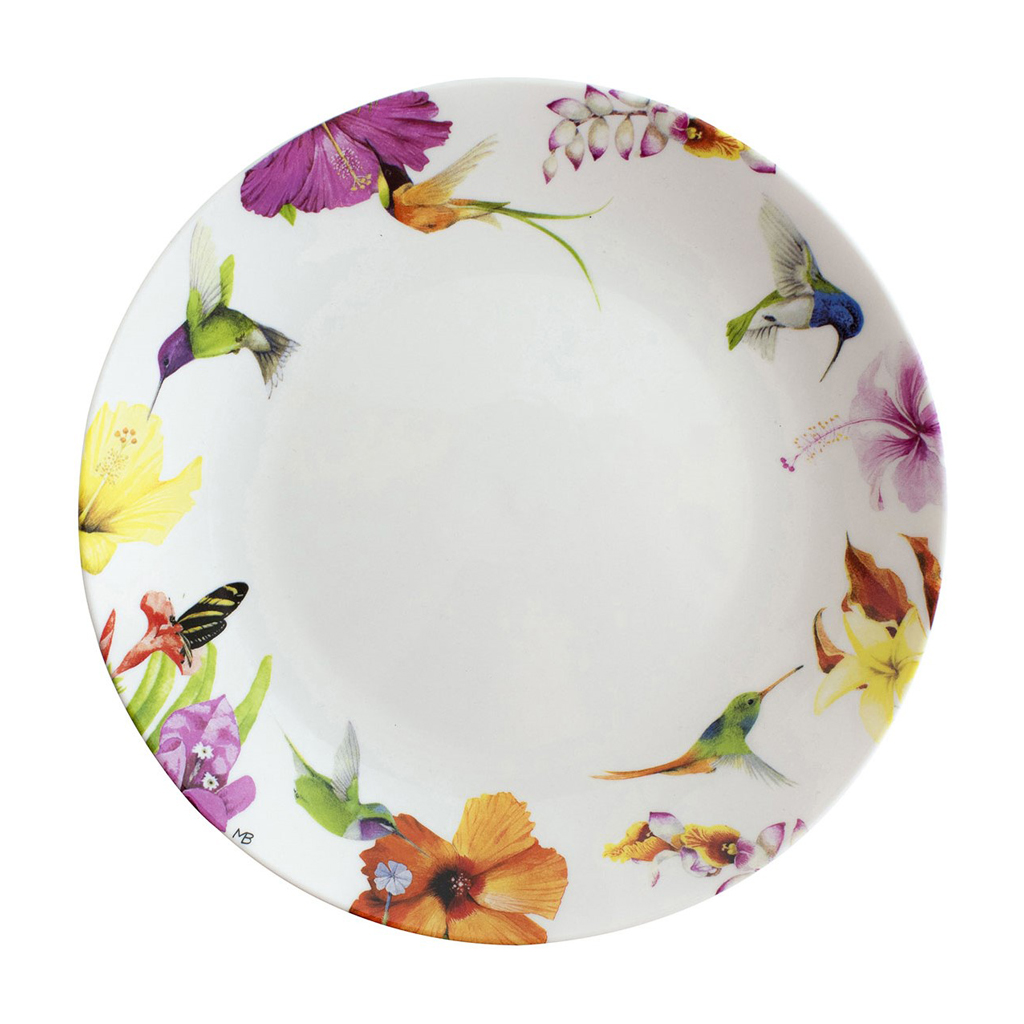 product image - Тарілка порцелянова Marjolein Bastin HUMMINGBIRDS, діаметр 25 см, білий з малюнком