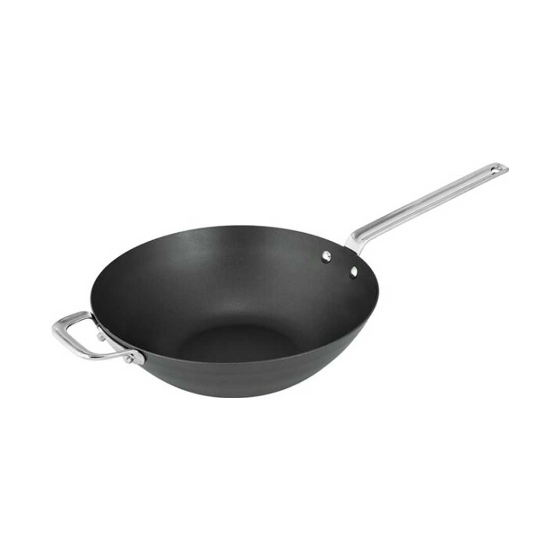 product image - Сковорода вок з антипригарним покриттям Scanpan Black Iron, діаметр 30 см, чорний