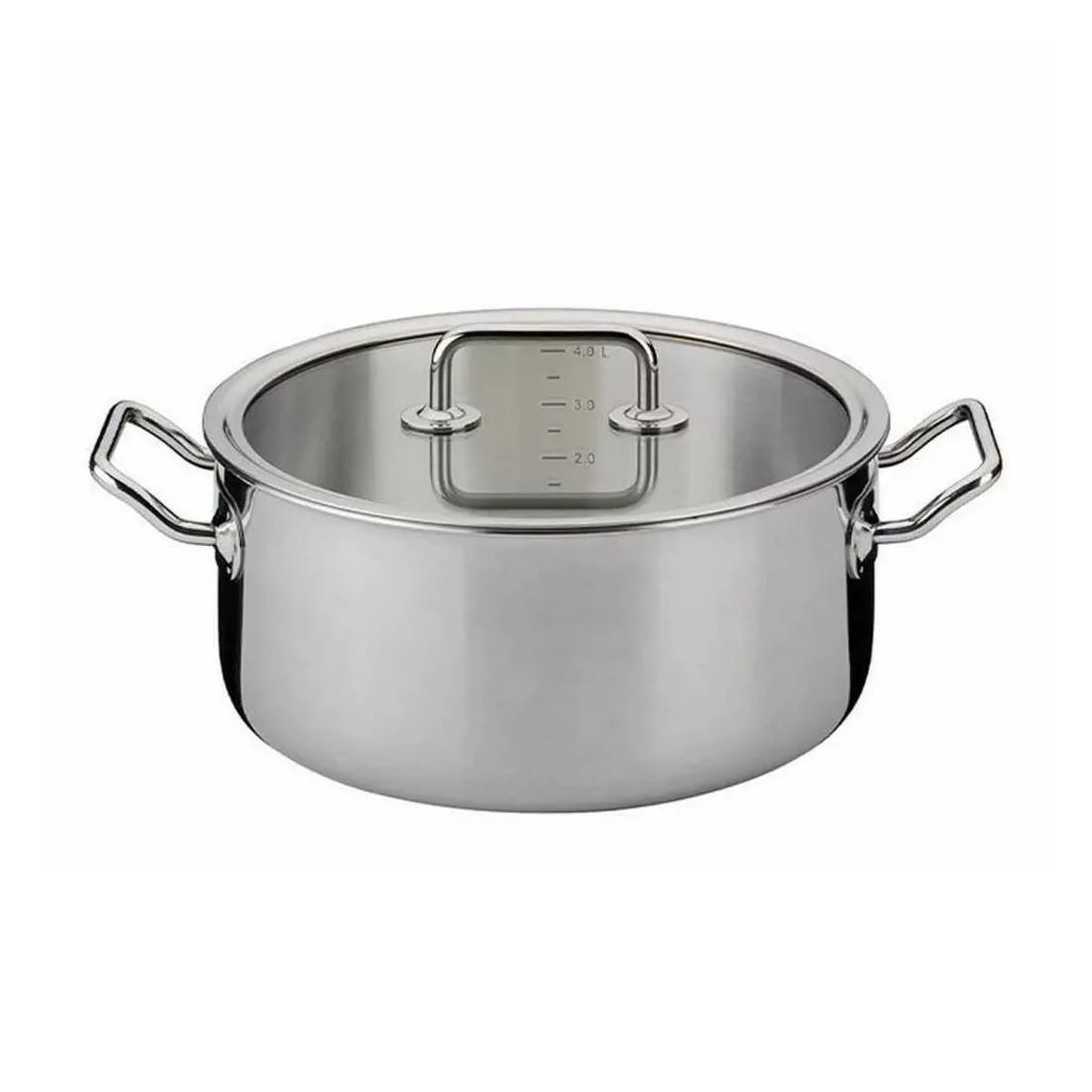 product image - Каструля з кришкою Spring BRIGADE BASIC, об'єм 4,7 л, діаметр 24 см, сріблястий