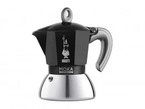 Онлайн каталог PROMENU: Кофеварка гейзерная Bialetti Moka Induction на 4 чашки, объем 150 мл,  черный Bialetti 0006934/NP