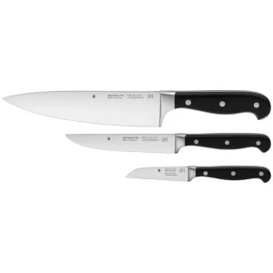 Онлайн каталог PROMENU: Набір кухонних ножів WMF SPITZENKLASSE PLUS, 3 предмети, чорний WMF 18 9491 9992