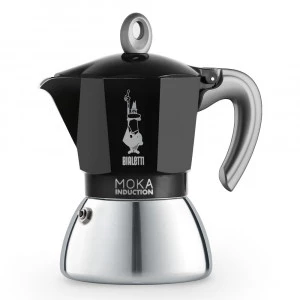 Онлайн каталог PROMENU: Кофеварка гейзерная Bialetti Moka Induction на 6 чашек, объем 280 мл,  черный Bialetti 0006936/NP