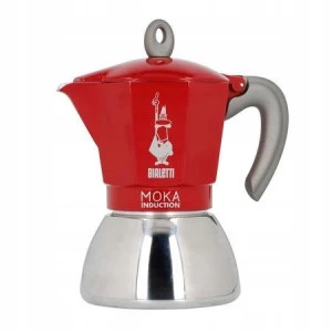 Онлайн каталог PROMENU: Кофеварка гейзерная Bialetti Moka Induction, на 6 чашек, красный Bialetti 0006946/NP